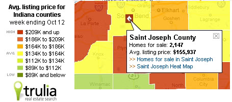 Indiana Heat Map Michiana Area